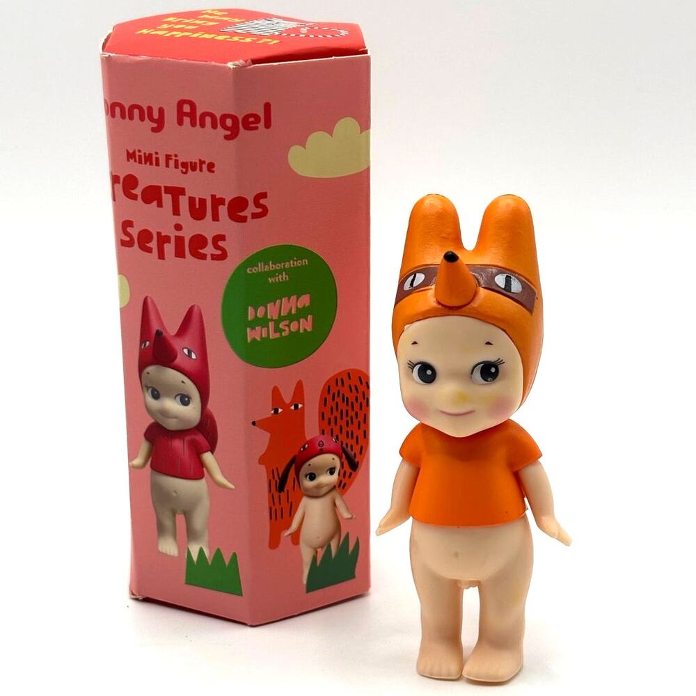 New Kewpie/Angel Collectible Mini Figure, in Artist Racoon Costume, Open Box